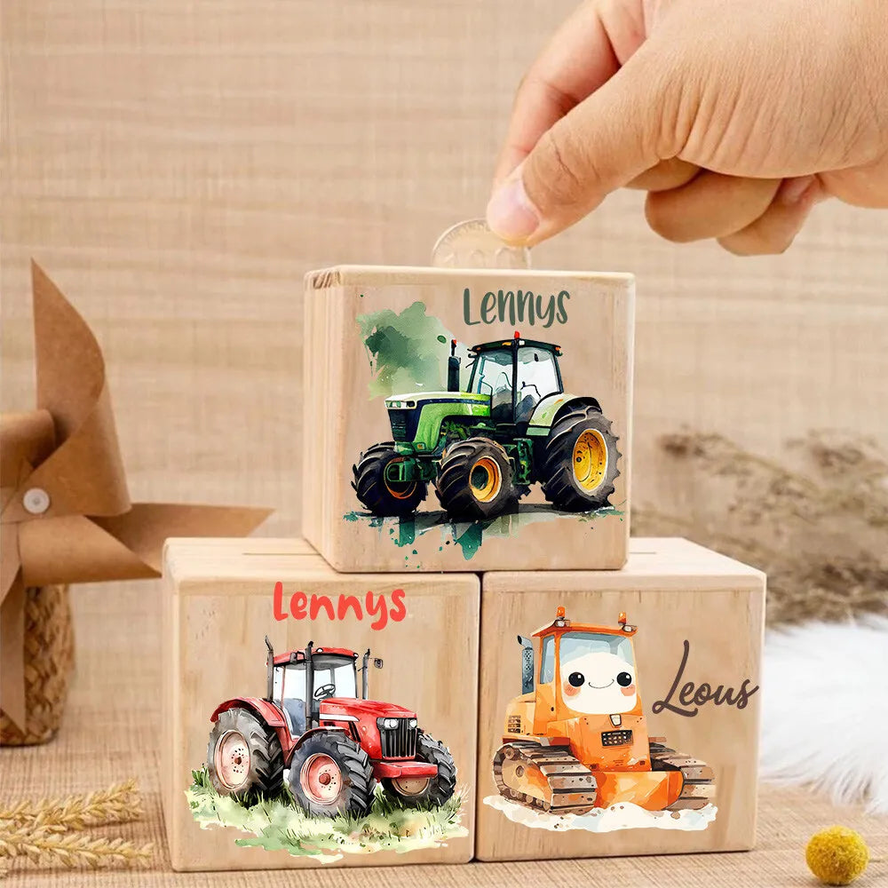 Tirelire enfant bois personnalisable