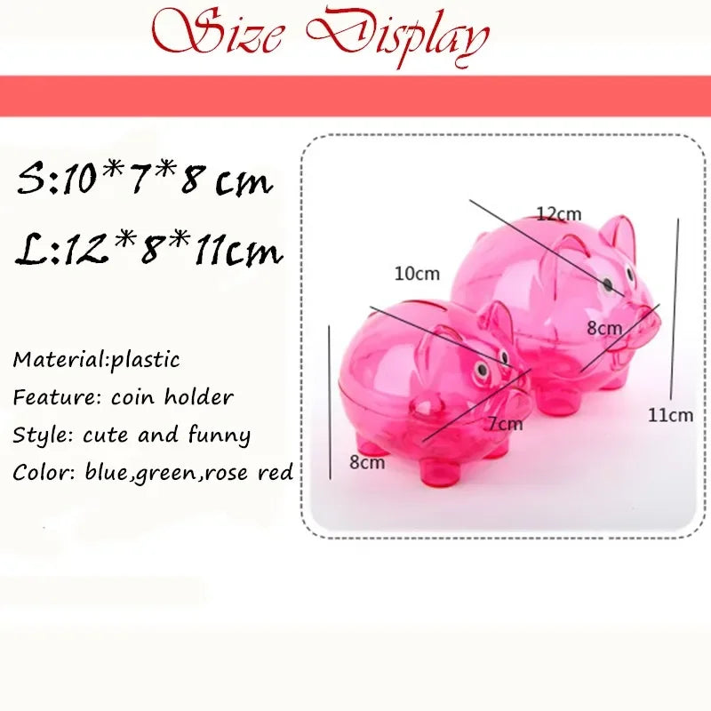Tirlire enfant cochon transparent