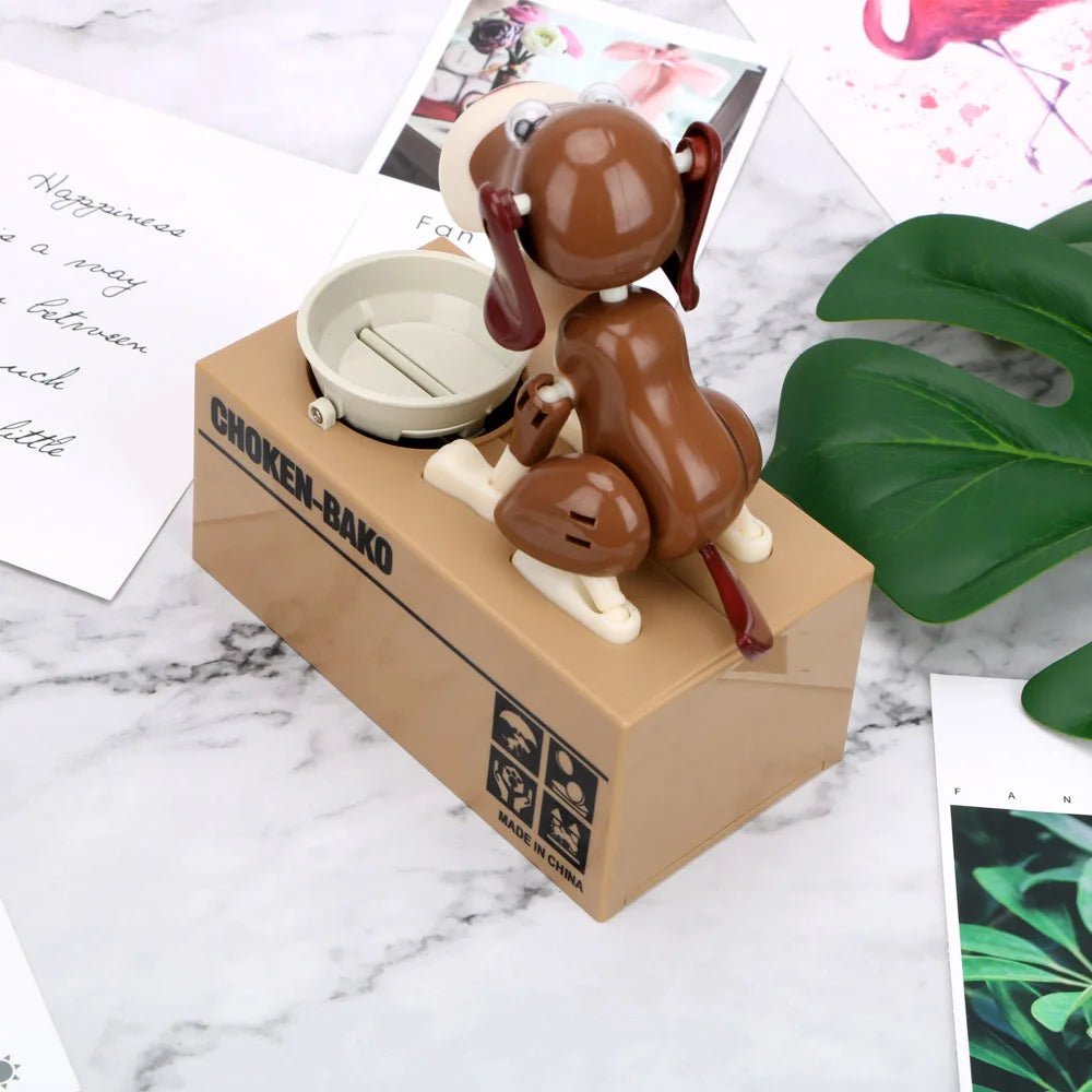Tirelire enfant attrape pièces chiens