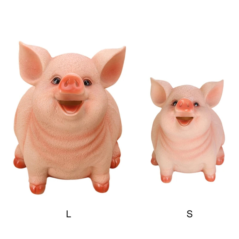 Tirelire enfant cochon assis