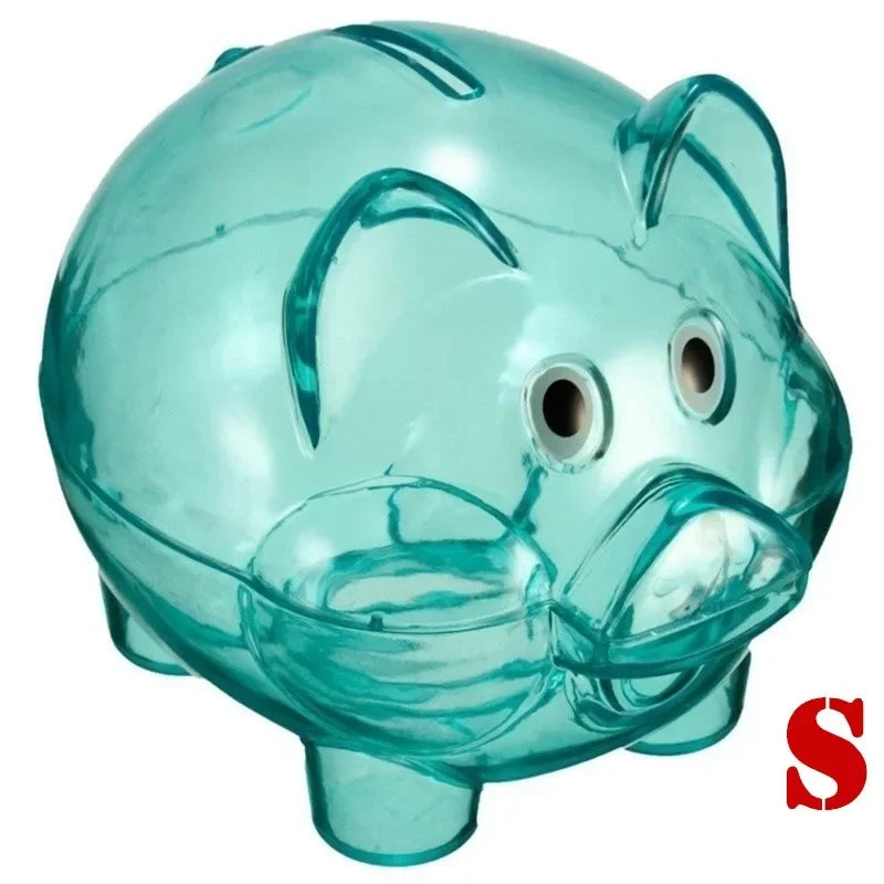 Tirlire enfant cochon transparent
