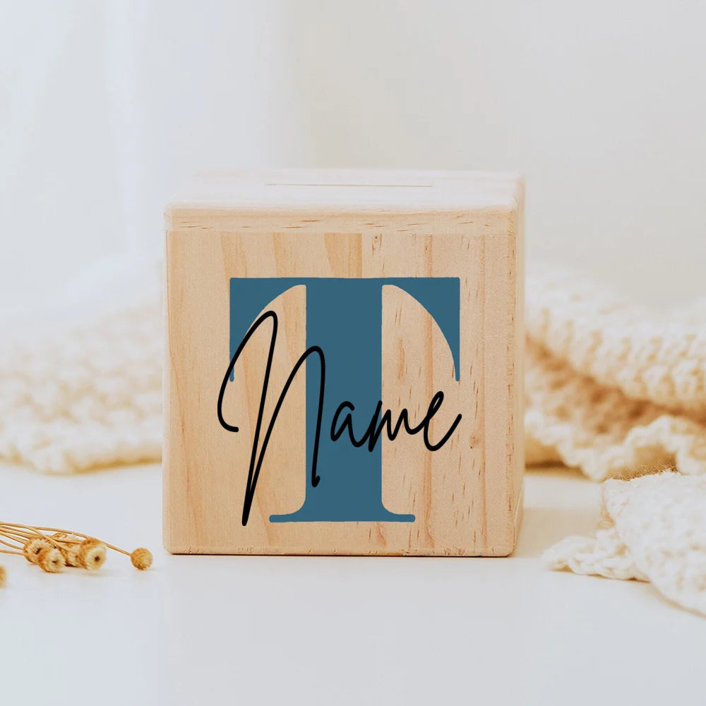 Tirelire bois personnalisable D