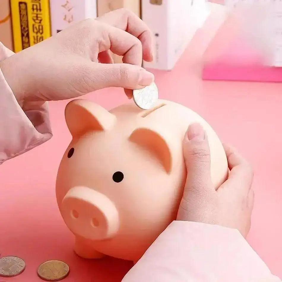 Tirelire enfant cochon bleu