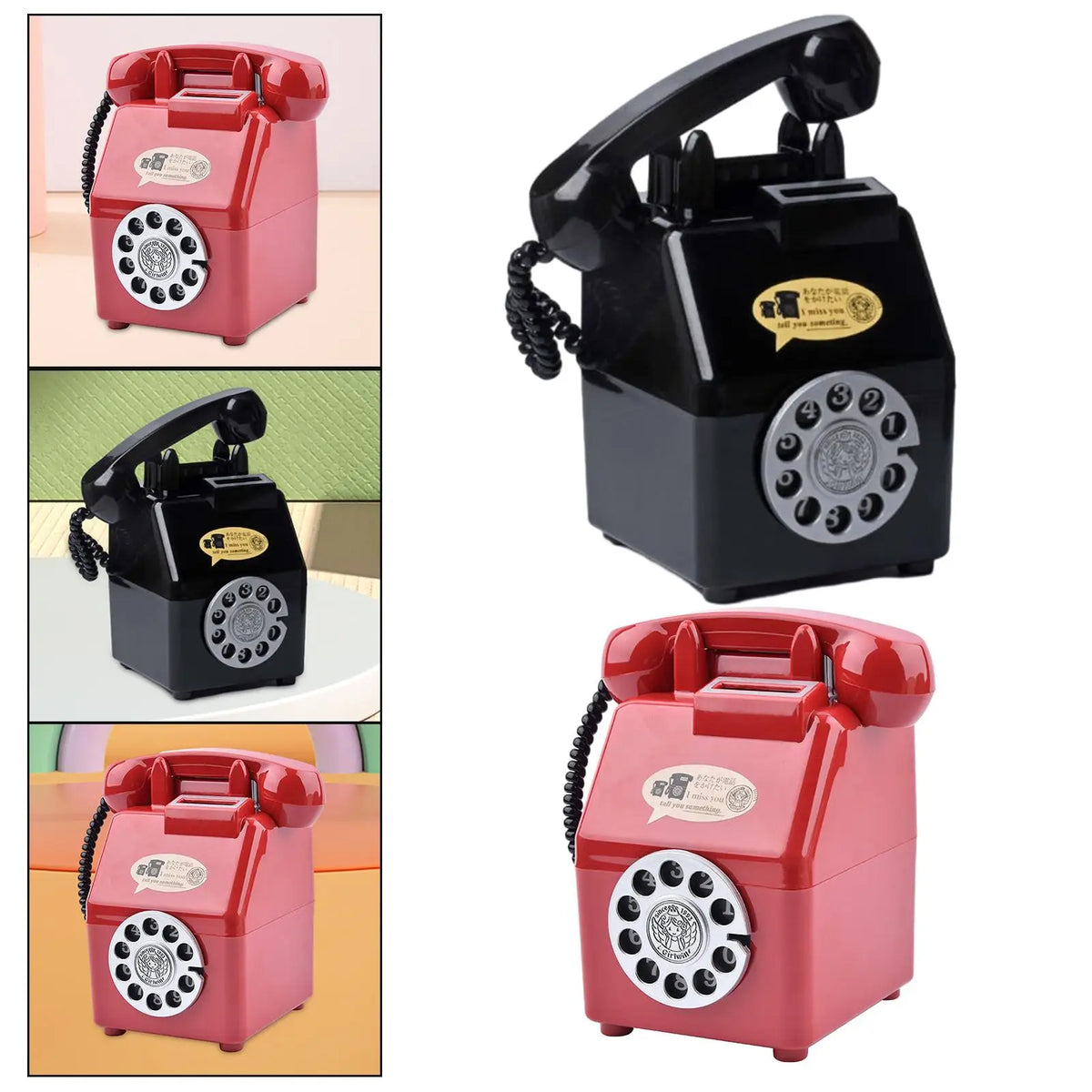 Tirelire enfant téléphone noir