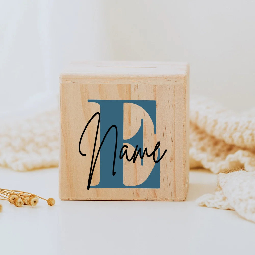 Tirelire bois personnalisable Q