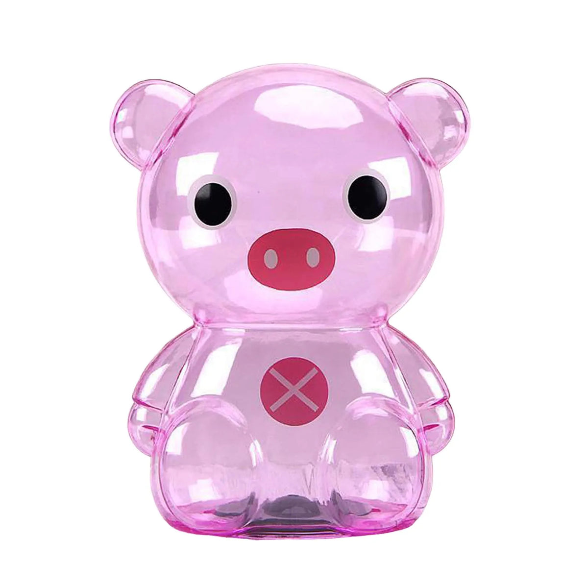 Tirelire enfant cochon transparent rose