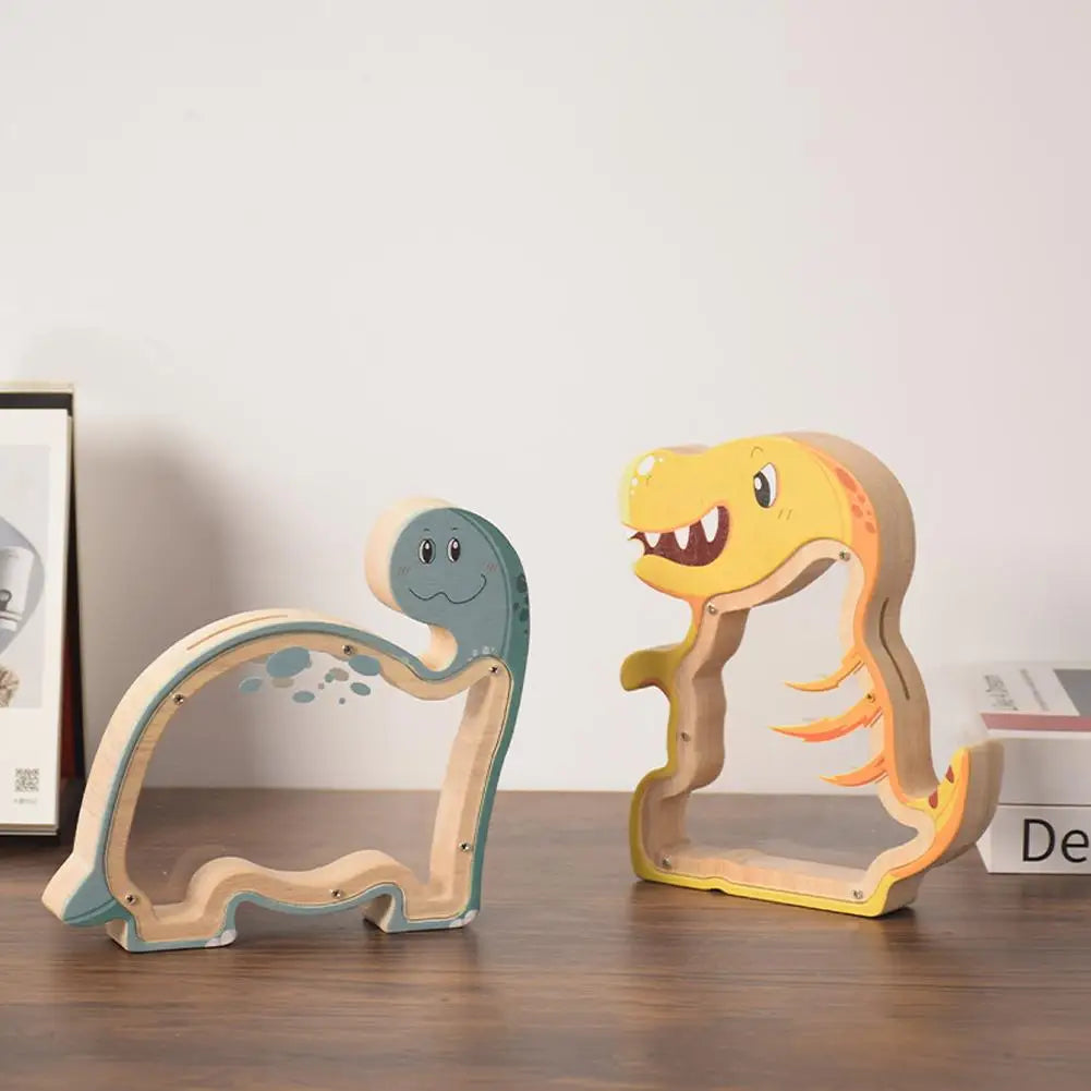 Tirelire enfant dinosaure transparent