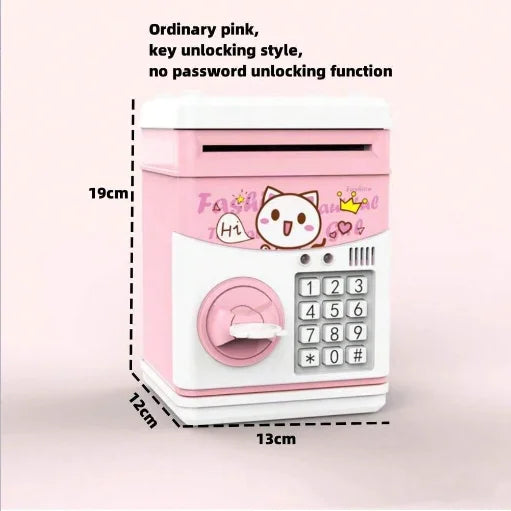 Tirelire enfant électronique dorée