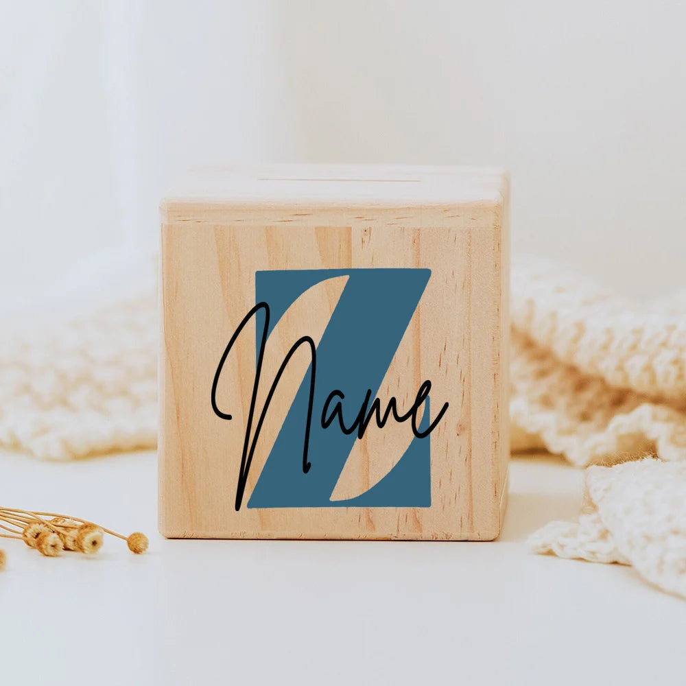 Tirelire bois personnalisable K